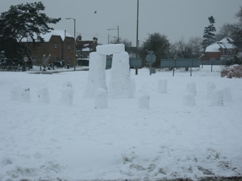 Snow Stonehenge